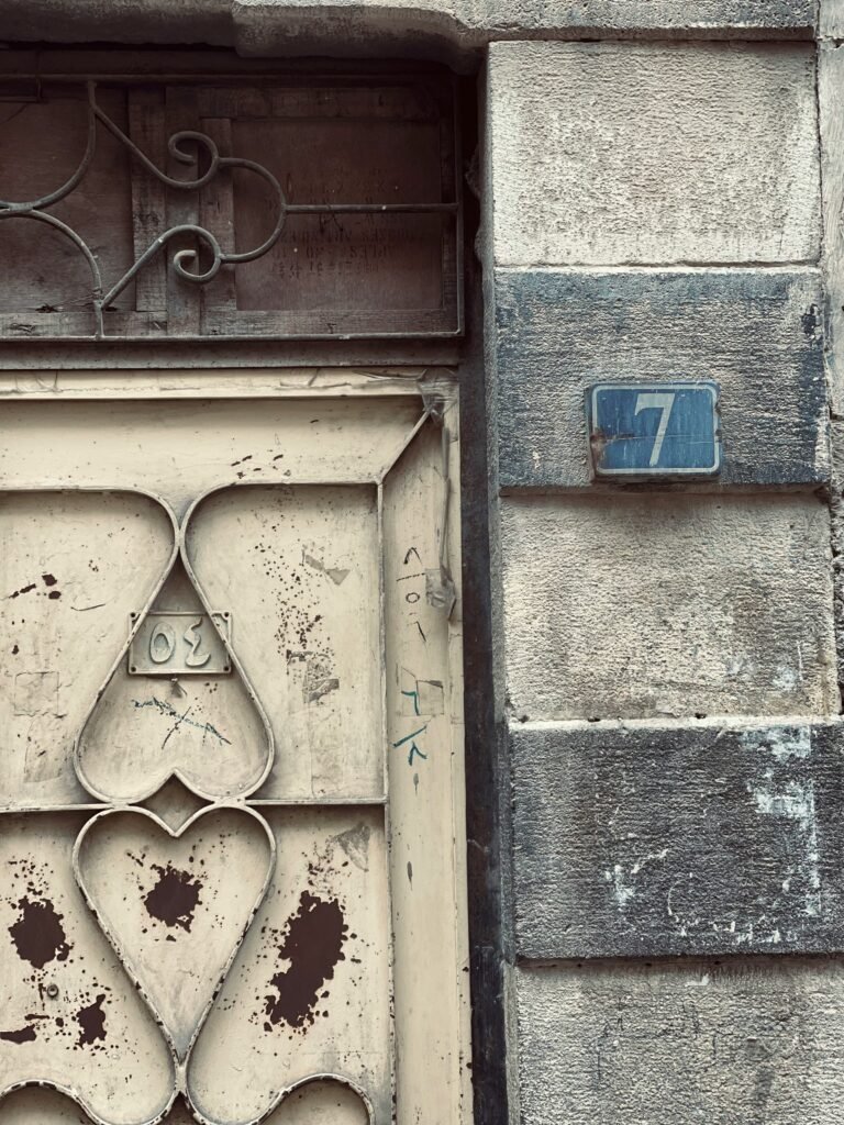 a door with a number on it