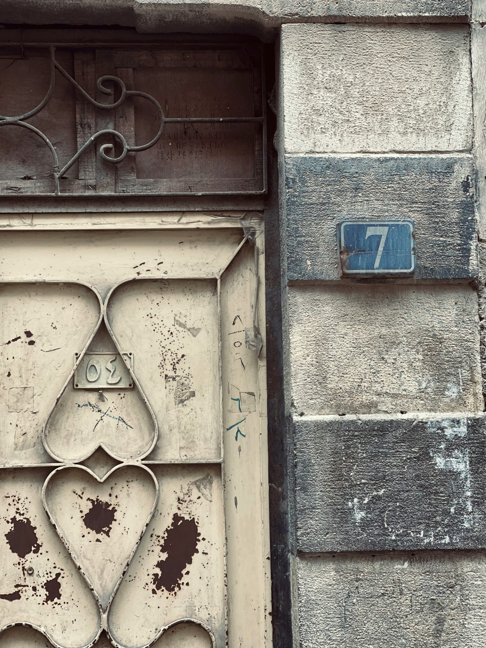 a door with a number on it